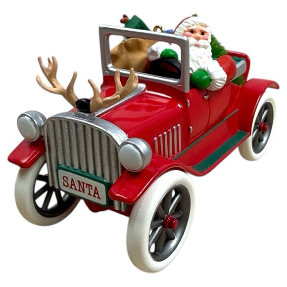 1991 Hallmark Santa’s Antique Car Ornament MIB Vintage Christmas Collectible - Picture 4 of 7